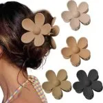 Bigwill 3PCS Hawaiian Flower Hair Claw Clips – Matte Pastel Clutchers for Women & Girls