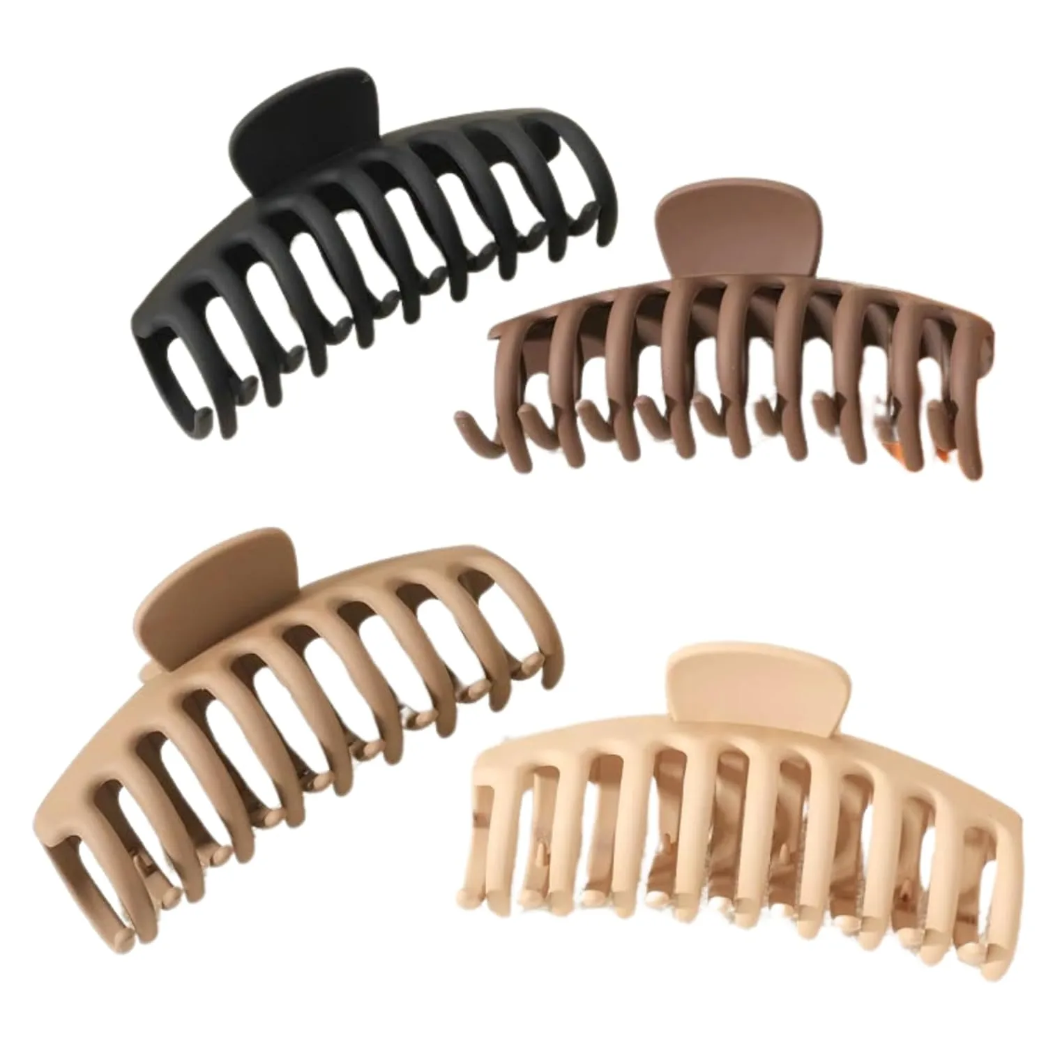 Bigwill 4PCS Large Hair Claw Clips for Thick Hair – 4.3" Jumbo Matte Clutcher (Multicolor) - Image 1
