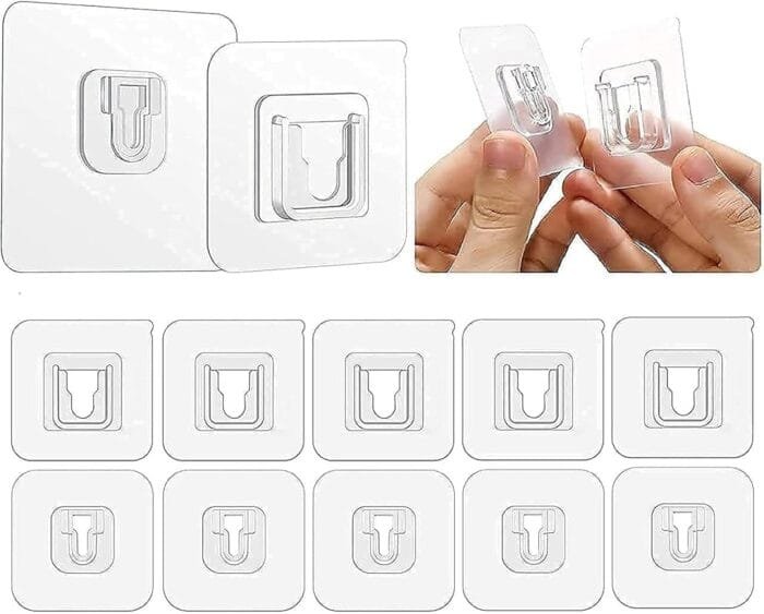 Heavy Duty Transparent Wall Hooks – No-Drill, Waterproof & Reusable - Image 1