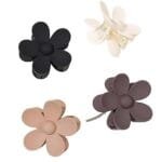 Bigwill 3PCS Hawaiian Flower Hair Claw Clips – Matte Pastel Clutchers for Women & Girls - Image 2