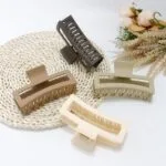 Bigwill 4PCS Medium Hair Claw Clips for Women & Girls – Matte Acrylic Rectangular Clutcher Clips, Non-Slip Jaw Clips for Thick, Thin & Curly Hair, Multicolor Hair Accessories - Image 2