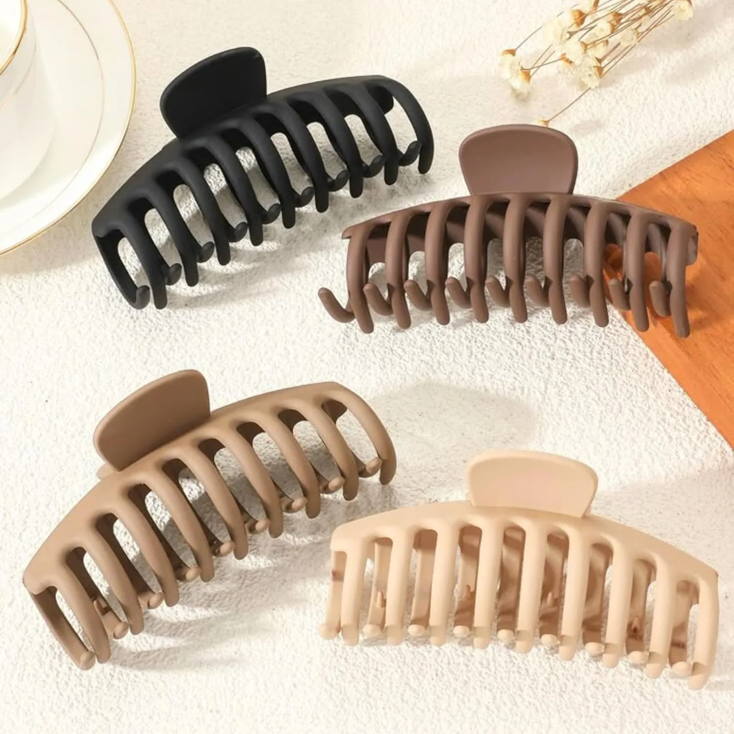 Bigwill 4PCS Large Hair Claw Clips for Thick Hair – 4.3" Jumbo Matte Clutcher (Multicolor) - Image 2