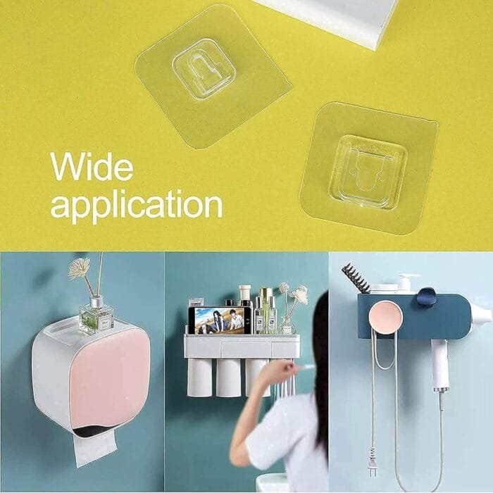 Heavy Duty Transparent Wall Hooks – No-Drill, Waterproof & Reusable - Image 2