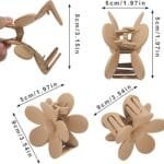Bigwill 3PCS Hawaiian Flower Hair Claw Clips – Matte Pastel Clutchers for Women & Girls - Image 3
