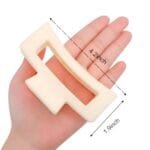 Bigwill 4PCS Medium Hair Claw Clips for Women & Girls – Matte Acrylic Rectangular Clutcher Clips, Non-Slip Jaw Clips for Thick, Thin & Curly Hair, Multicolor Hair Accessories - Image 3