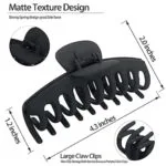 Bigwill 4PCS Large Hair Claw Clips for Thick Hair – 4.3" Jumbo Matte Clutcher (Multicolor) - Image 3