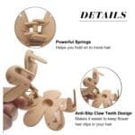 Bigwill 3PCS Hawaiian Flower Hair Claw Clips – Matte Pastel Clutchers for Women & Girls - Image 4