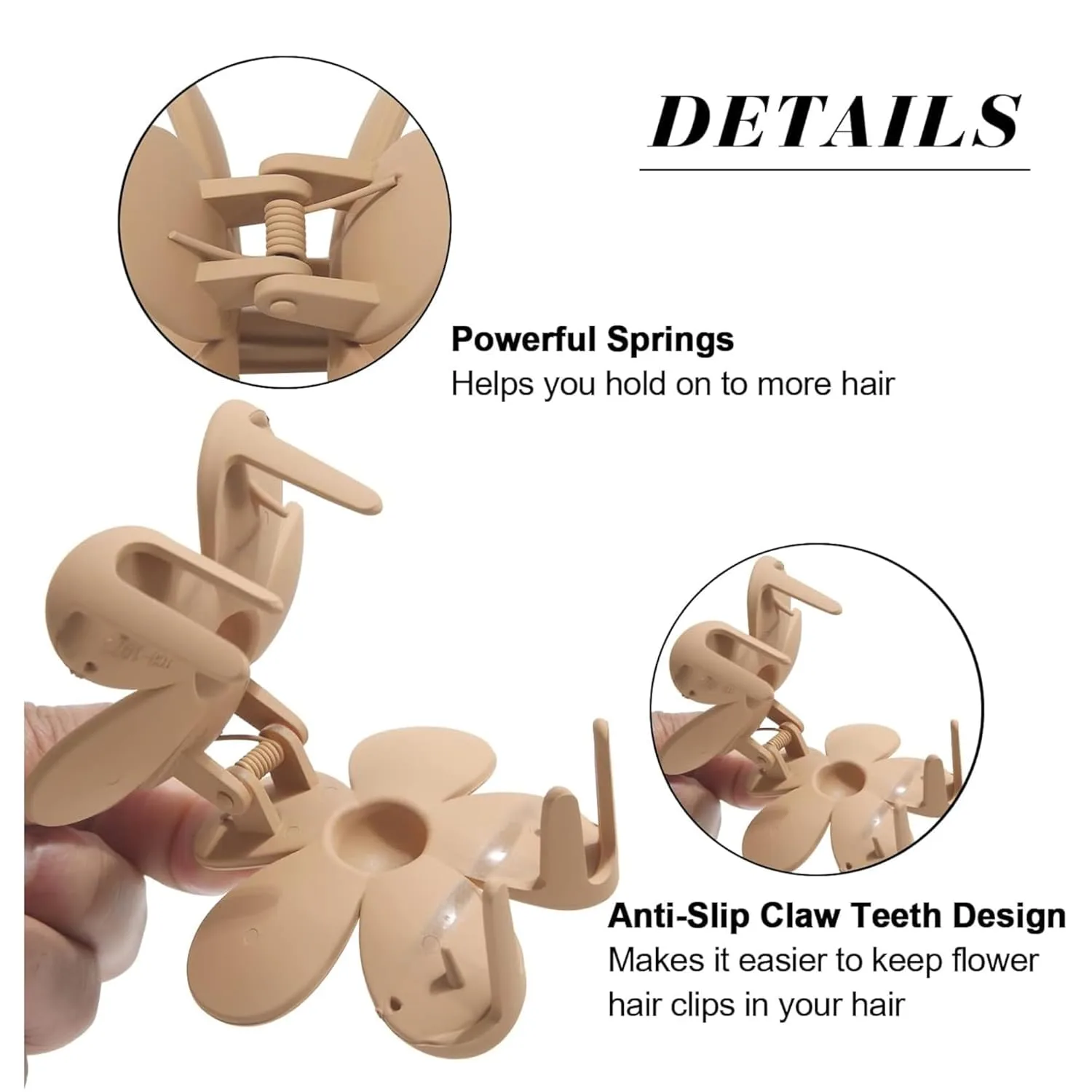 Bigwill 3PCS Hawaiian Flower Hair Claw Clips – Matte Pastel Clutchers for Women & Girls - Image 4