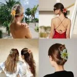 Bigwill 4PCS Matte Hawaiian Flower Hair Clips – Strong Hold Claws - Image 4