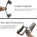 Bigwill 4PCS Medium Hair Claw Clips for Women & Girls – Matte Acrylic Rectangular Clutcher Clips, Non-Slip Jaw Clips for Thick, Thin & Curly Hair, Multicolor Hair Accessories - Image 4