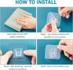 Heavy Duty Transparent Wall Hooks – No-Drill, Waterproof & Reusable - Image 4