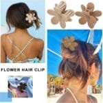 Bigwill 3PCS Hawaiian Flower Hair Claw Clips – Matte Pastel Clutchers for Women & Girls - Image 5