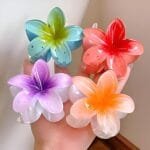 Bigwill 4PCS Matte Hawaiian Flower Hair Clips – Strong Hold Claws - Image 5