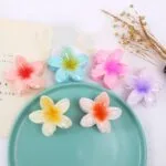 Bigwill 4PCS Matte Hawaiian Flower Hair Clips – Strong Hold Claws - Image 6