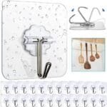 BIGWILL Heavy-Duty U-Shape Adhesive Wall Hooks – No-Drill, Transparent