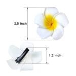 Bigwill 6PCS Hawaiian Flower Hair Claw Clips for Women & Girls – Plumeria Foam Flower Clutcher Clips, Nonslip Jaw Clips for Thick & Fine Hair, Multicolor Hair Accessories - Image 3