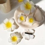 Bigwill 6PCS Hawaiian Flower Hair Claw Clips for Women & Girls – Plumeria Foam Flower Clutcher Clips, Nonslip Jaw Clips for Thick & Fine Hair, Multicolor Hair Accessories - Image 4