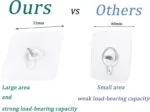 BIGWILL Transparent Adhesive Wall Hooks – Heavy Duty, No-Drill Hangers - Image 4