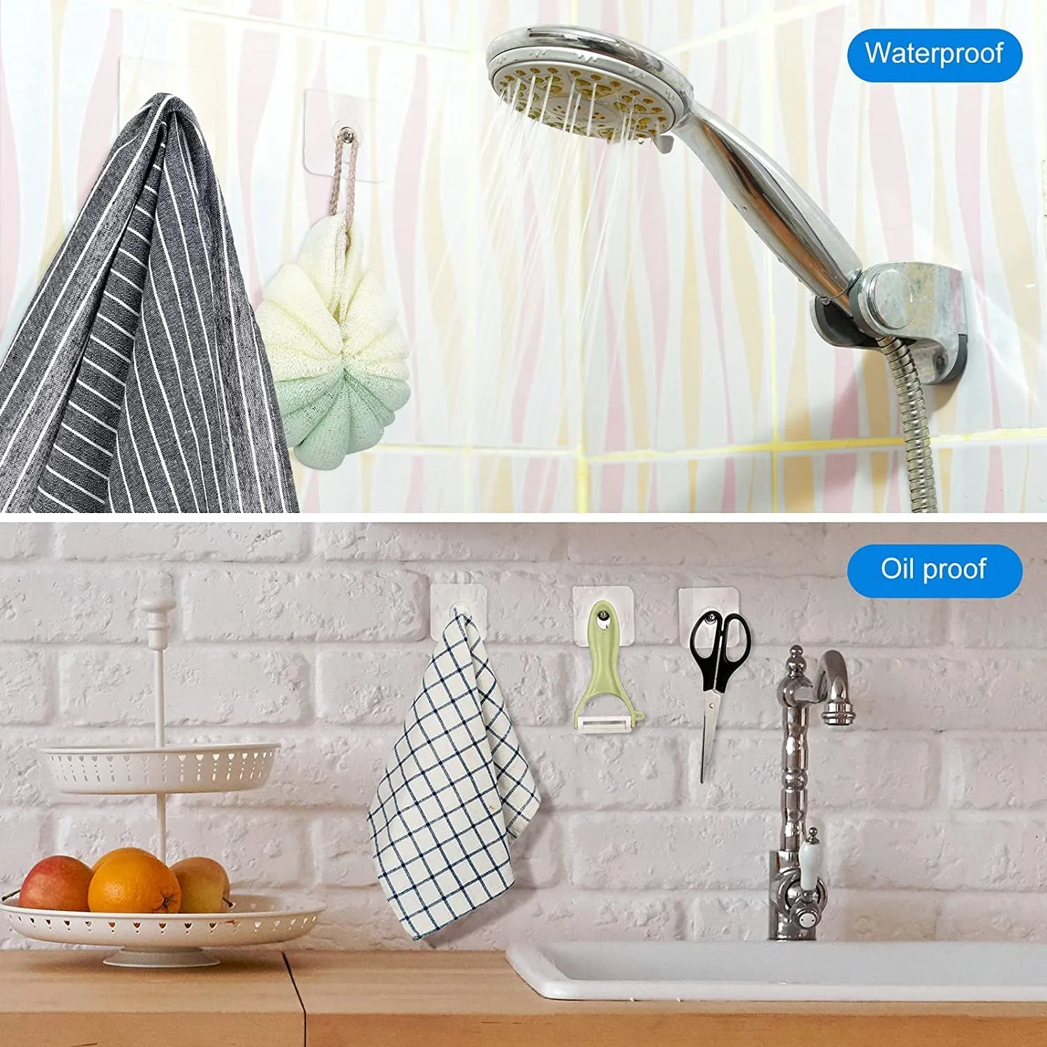 BIGWILL Transparent Adhesive Wall Hooks – Heavy Duty, No-Drill Hangers - Image 5