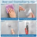 BIGWILL Transparent Adhesive Wall Hooks – Heavy Duty, No-Drill Hangers - Image 6