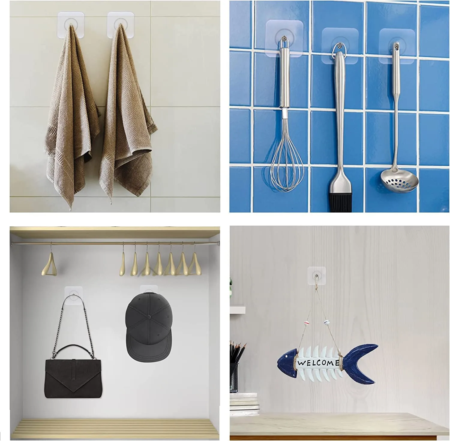BIGWILL Transparent Adhesive Wall Hooks – Heavy Duty, No-Drill Hangers - Image 8