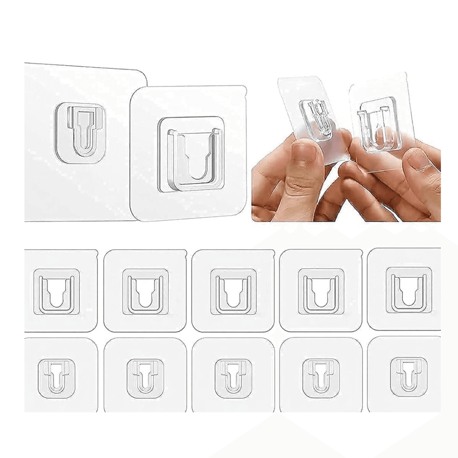 100PCS Heavy Duty Wall Hooks - L-Shape Design Holds 20 Lbs | White ABS & Steel Construction