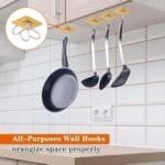BIGWILL Adhesive Wall Hooks – 5-Hooks Stainless Steel, Nail-Free & Waterproof - Image 6