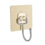 BIGWILL Adhesive Wall Hooks – 5-Hooks Stainless Steel, Nail-Free & Waterproof